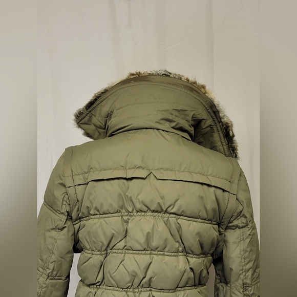 Laundry by Design Green Cactus Faux Fur Quilted Puffer Winter Coat Women’s. NWT - Picture 7 of 8
